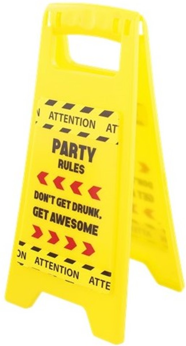 Waarschuwingsbord party 